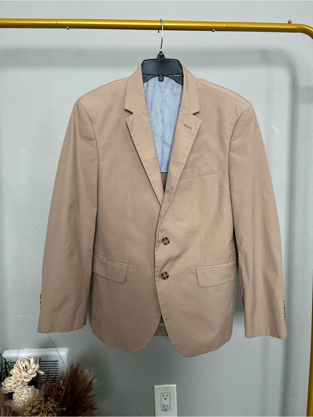 Tommy Hilfiger Tan Cotton Blazer